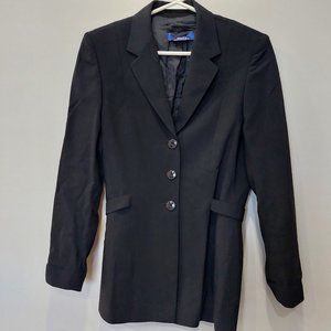 KS Selection Black 3 Button Blazer, Size US 6 DE 36